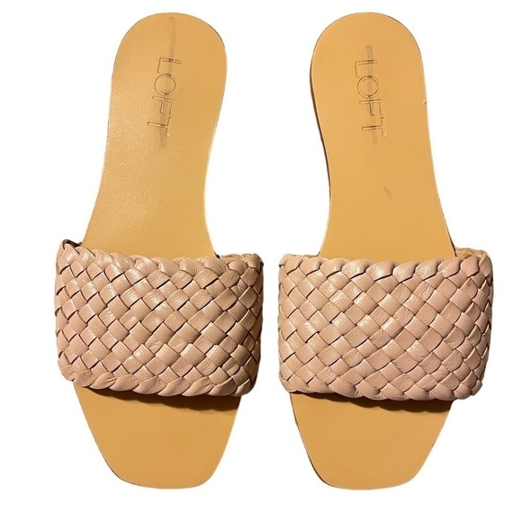 Loft Leather Woven Slides size 6 M - Picture 2 of 6